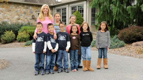 Kate Gosselin and her children in 2012.