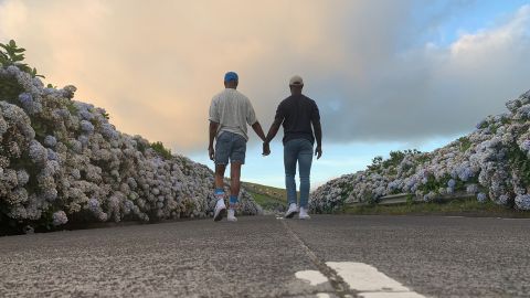 Daron and James love to travel together, here they are on vacation in the Azores.