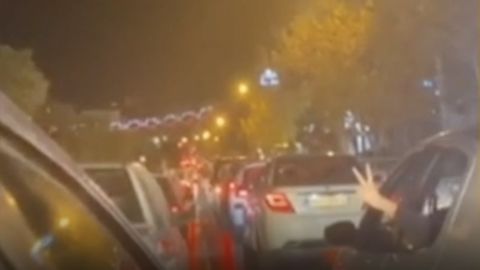 People in Iran celebrated the national team's defeat to the US on Tuesday night.