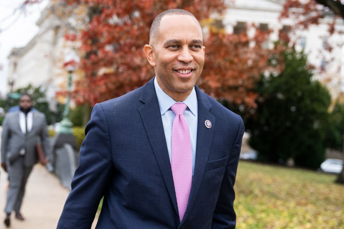 Democratic Caucus Chair Hakeem Jeffries, is seen after being elected to the leader of House Democratic Caucus on Wednesday, November 30, 2022. 