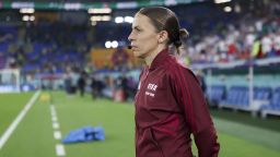 DOHA, QATAR - NOVEMBER 22: Referee Stephanie Frappart of France looks on prior to the FIFA World Cup Qatar 2022 Group C match between Mexico and Poland at Stadium 974 on November 22, 2022 in Doha, Qatar. (Photo by Maja Hitij - FIFA/FIFA via Getty Images)
