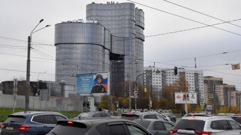 This general view shows the PMC Wagner Centre in Russia, associated with the founder of the Wagner Group, Yevgeny Prigozhin.