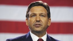 Florida Gov. Ron DeSantis gives a victory speech after defeating Democratic gubernatorial candidate Rep. Charlie Crist during his election night watch party at the Tampa Convention Center on November 8, 2022 in Tampa, Florida. 
