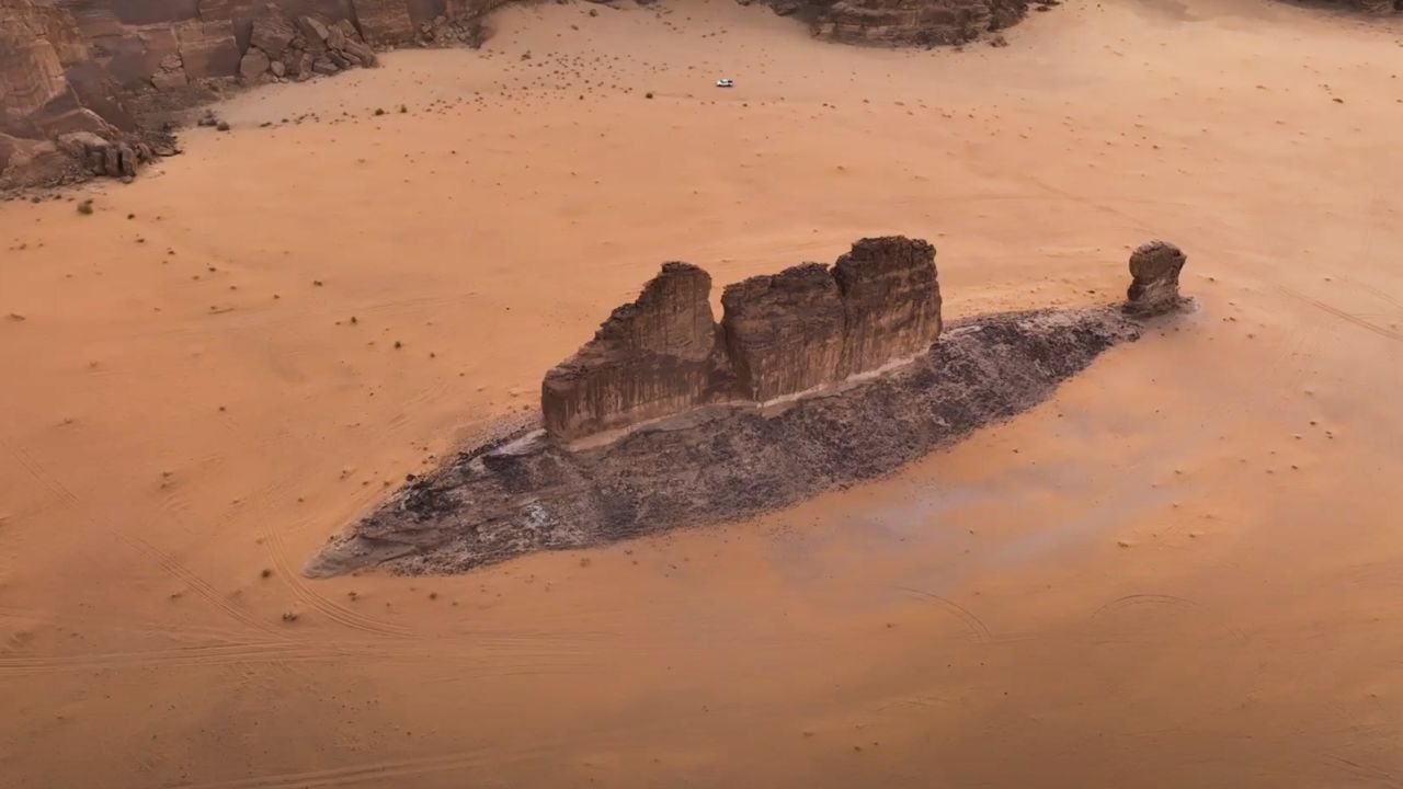 The rock has been named Desert Fish by the photographer who documented it.