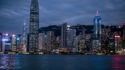A General view showing the Hong Kong Skyline on October 10, 2022 in Hong Kong, China. (Photo by Vernon Yuen/NurPhoto via AP)