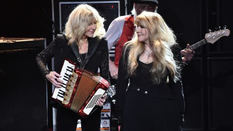 Christine McVie (left) and Stevie Nicks execute  unneurotic  astatine  Radio City Music Hall successful  2018.