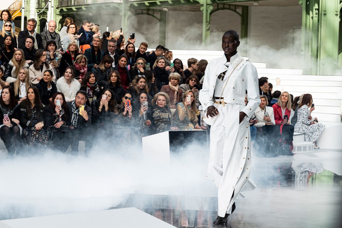 Adut Akech walks the runway for Chanel as part of the Paris Fashion Week Womenswear Fall/Winter 2020/2021 on March 03, 2020 in Paris, France. 