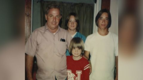Greg Sexton, in red, is seen with his father and brothers in 1977 at Camp Lejeune.