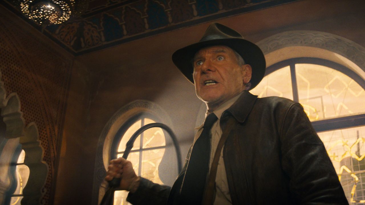 Harrison Ford as Indiana Jones. 