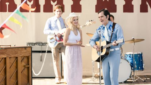 Jessica Chastain as Tammy Wynette and Michael Shannon as George Jones in the Showtime limited series "George & Tammy."