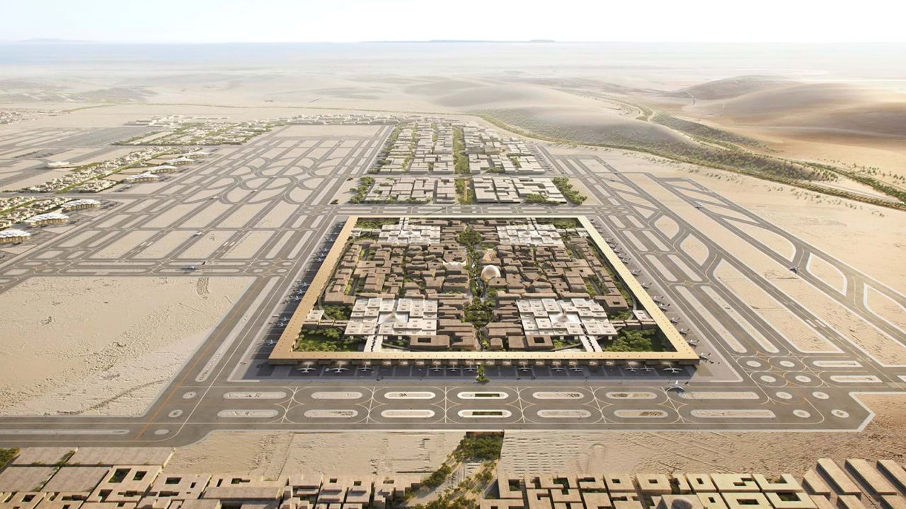 The airport, designed by Foster + Partners, will be one of the biggest in the world.