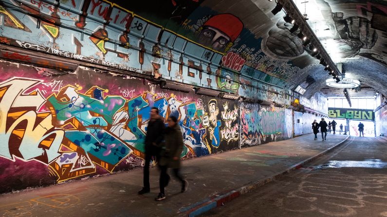 <strong>Leake Street Tunnel, UK: </strong>This tunnel in south London is home to the largest graffiti wall in London and is a magnet for urban artists.