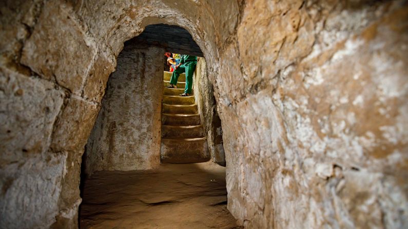 <strong>Cu Chi Tunnels, Vietnam: </strong>Now a tourist attraction, this huge network of tunnels on the outskirts of Ho Chi Minh City was used as a base for Viet Cong attacks on US and South Vietnamese positions during the Vietnam War.