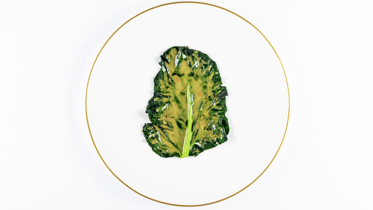 <strong>Foglia di broccolo e anice: </strong>The broccoli leaf, paired with anise on Reale's menu, is usually discarded by chefs. Romito has made it a star ingredient.<br />