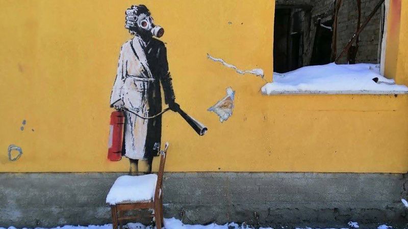 Banksy mural theft ringleader could face 12 years in jail, Ukraine says ...