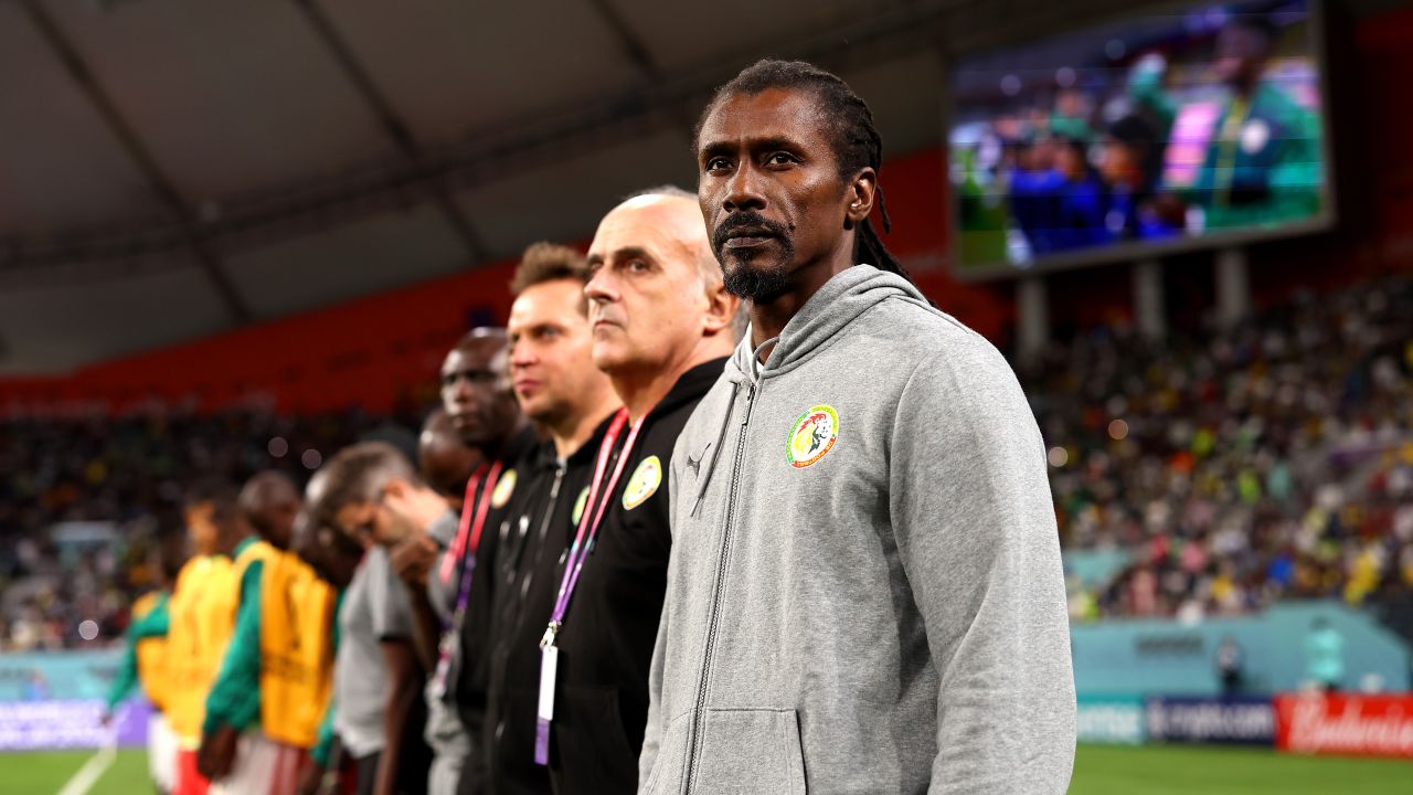 Cisse looks on prior to Senegal's game against Ecuador.