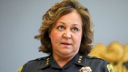 Tampa Police Chief Mary O'Connor speaks during a news conference Monday, Oct. 24, 2022 in Tampa. 