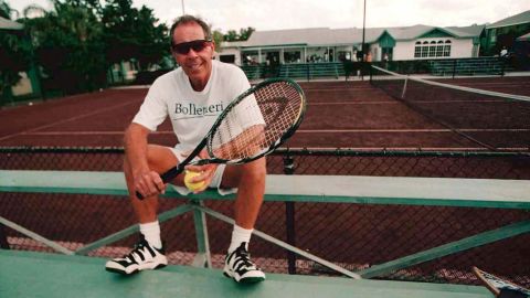 Bollettieri outside his tennis academy. 