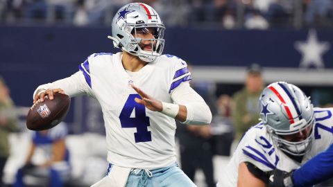 All three of Prescott's thrown touchdowns came in the third quarter before the Cowboys' final quarter onslaught.