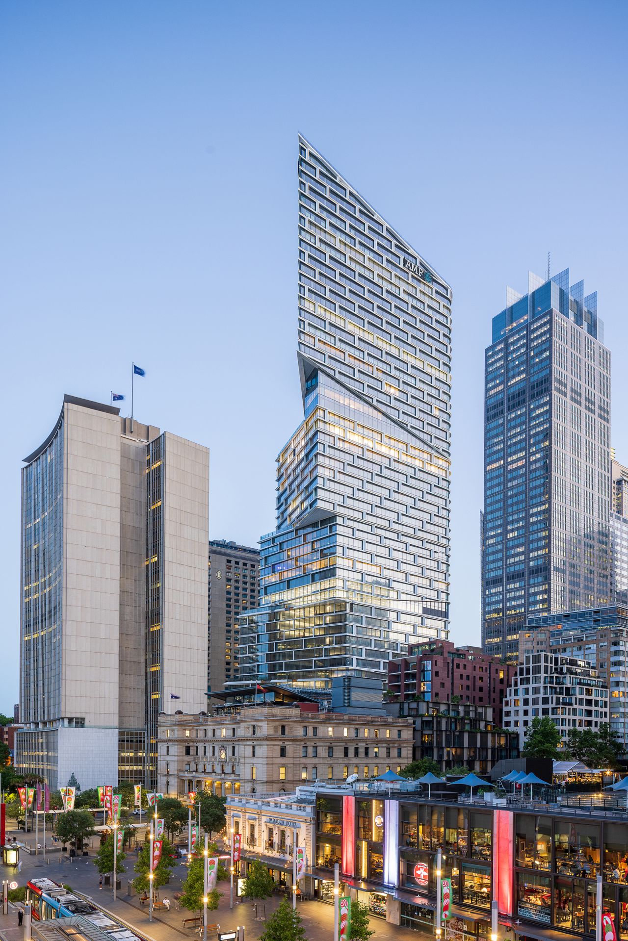 The 676-foot-tall skyscraper retained more than two-thirds of the original 1970s structure.