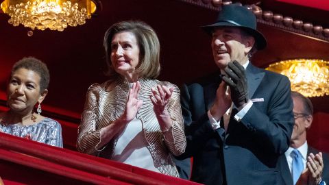 House Speaker Nancy Pelosi and husband Paul Pelosi attend the 45th Kennedy Center Honors at the John F. Kennedy Center for the Performing Arts in Washington on December 4, 2022. 