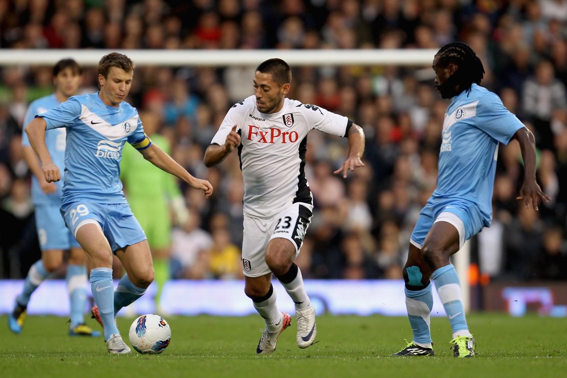 Boateng chases USMNT icon Clint Dempsey -- then of Fulham -- while playing for Ukrainian team FC Dnipro Dnipropetrovsk in 2011.