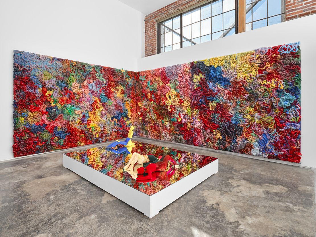 IAt Art Basel Miami Beach, she showed "Under a Skin Roof," an offshoot from her traveling installation "Guts."