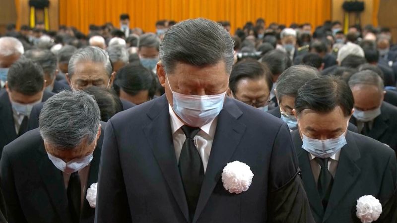 China's Xi calls for unity at former leader Jiang Zemin's memorial service