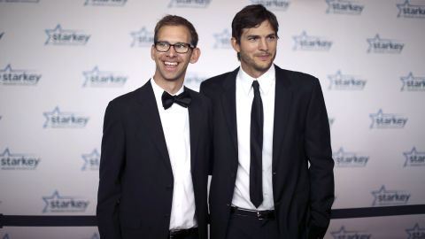 Michael and Ashton Kutcher in 2013.