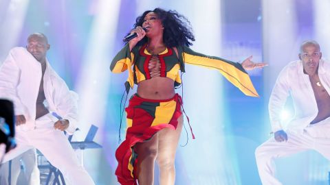 Sza performs during the 2022 Global Citizen Festival on September 24 in Accra, Ghana.