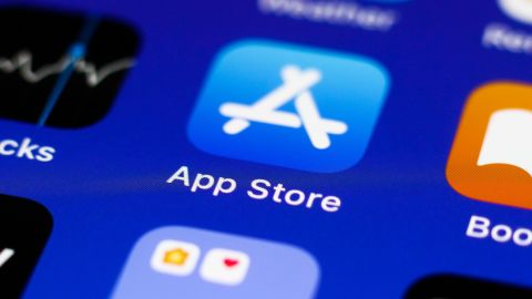 App Store icon displayed on a phone screen is seen in this illustration photo taken in Krakow, Poland on July 18, 2021.  (Photo Ilustration by Jakub Porzycki/NurPhoto via Getty Images)
