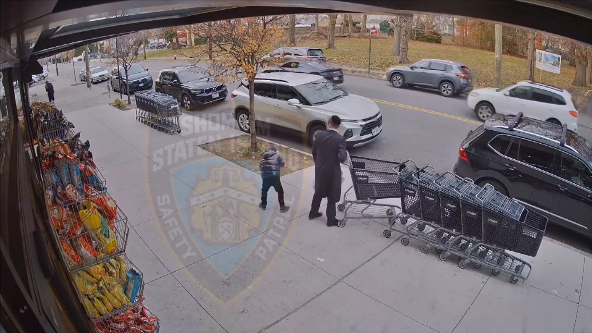 Video released by the Staten Island Shomrim Safety Patrol shows the boy reacting during the incident.