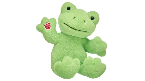 Build-A-Bear's plush Spring Green Frog that's having a viral moment.