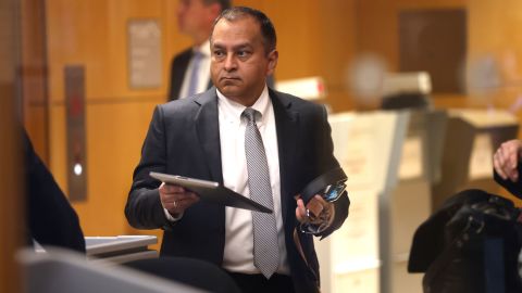SAN JOSE, CALIFORNIA - MARCH 16: Former Theranos COO Ramesh "Sunny" Balwani goes through a security checkpoiunt as he arrives at the Robert F. Peckham U.S. Federal Court on March 16, 2022 in San Jose, California. Balwani appeared in federal court for the first day of his trial where he faces charges of conspiracy and wire fraud for allegedly engaging in a multimillion-dollar scheme to defraud investors with the Theranos blood testing lab services. Former Theranos CEO Elizabeth Holmes was was found guilty of four counts of defrauding investors in January and is awaiting sentencing. (Photo by Justin Sullivan/Getty Images)