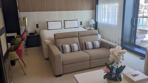 Each of the bedrooms are designed in a unique style.