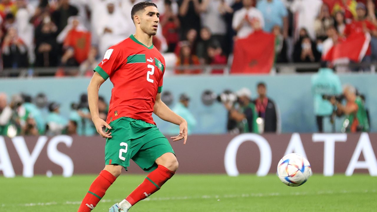 In tegenspraak provincie het winkelcentrum Achraf Hakimi's nerveless 'Panenka' penalty seals stunning World Cup shock  as Morocco beats Spain in shootout to reach quarterfinals | CNN