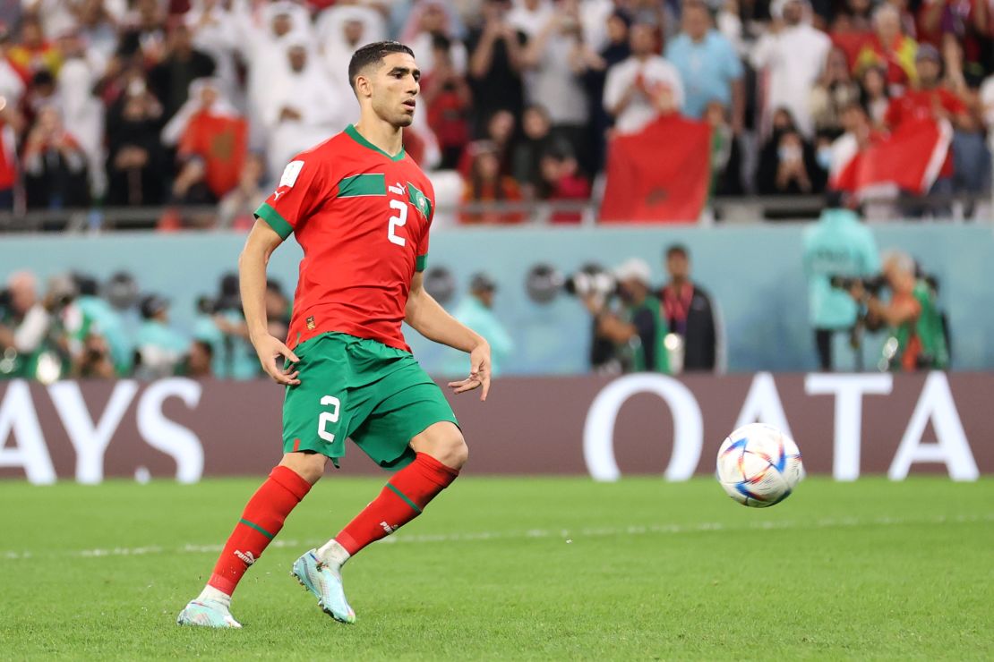 Achraf Hakimi's cheeky penalty sealed Morocco's place in the quarterfinal.