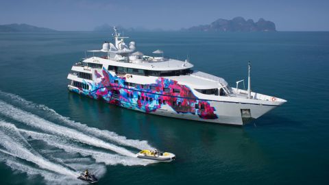 One of many superyachts to enter Qatari waters since the World Cup began. 