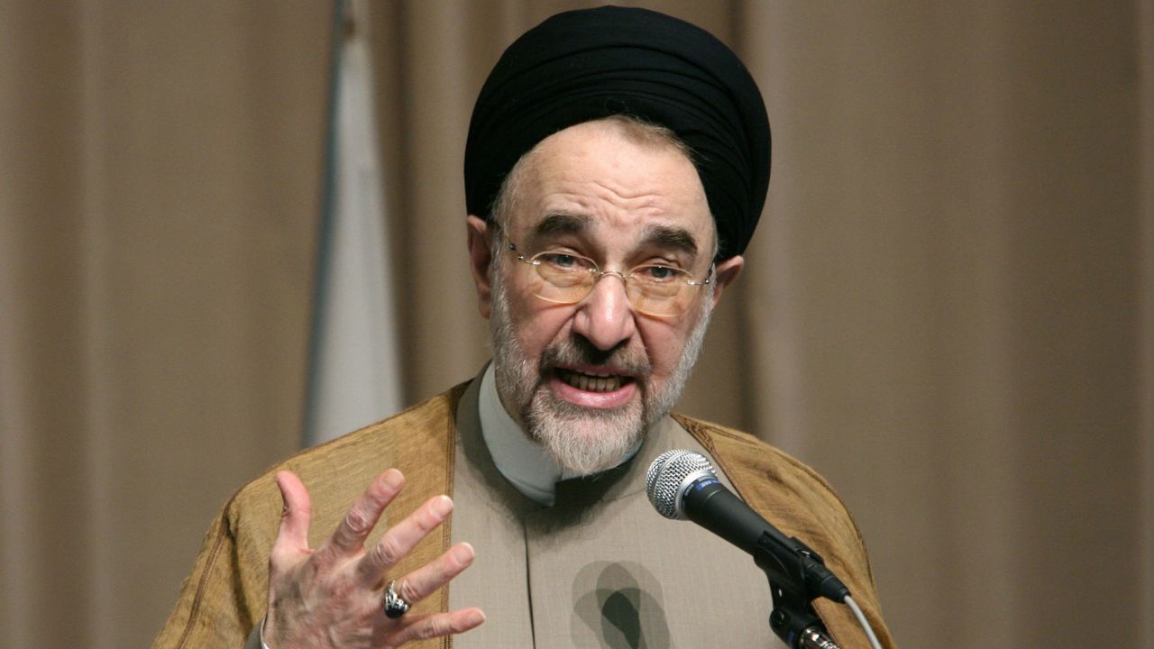 Khatami, pictured in 2006, called on Tehran to "take a softer approach and listen to" anti-regime protesters.