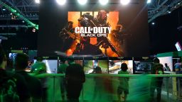 Gamers play the latest Call of Duty game
