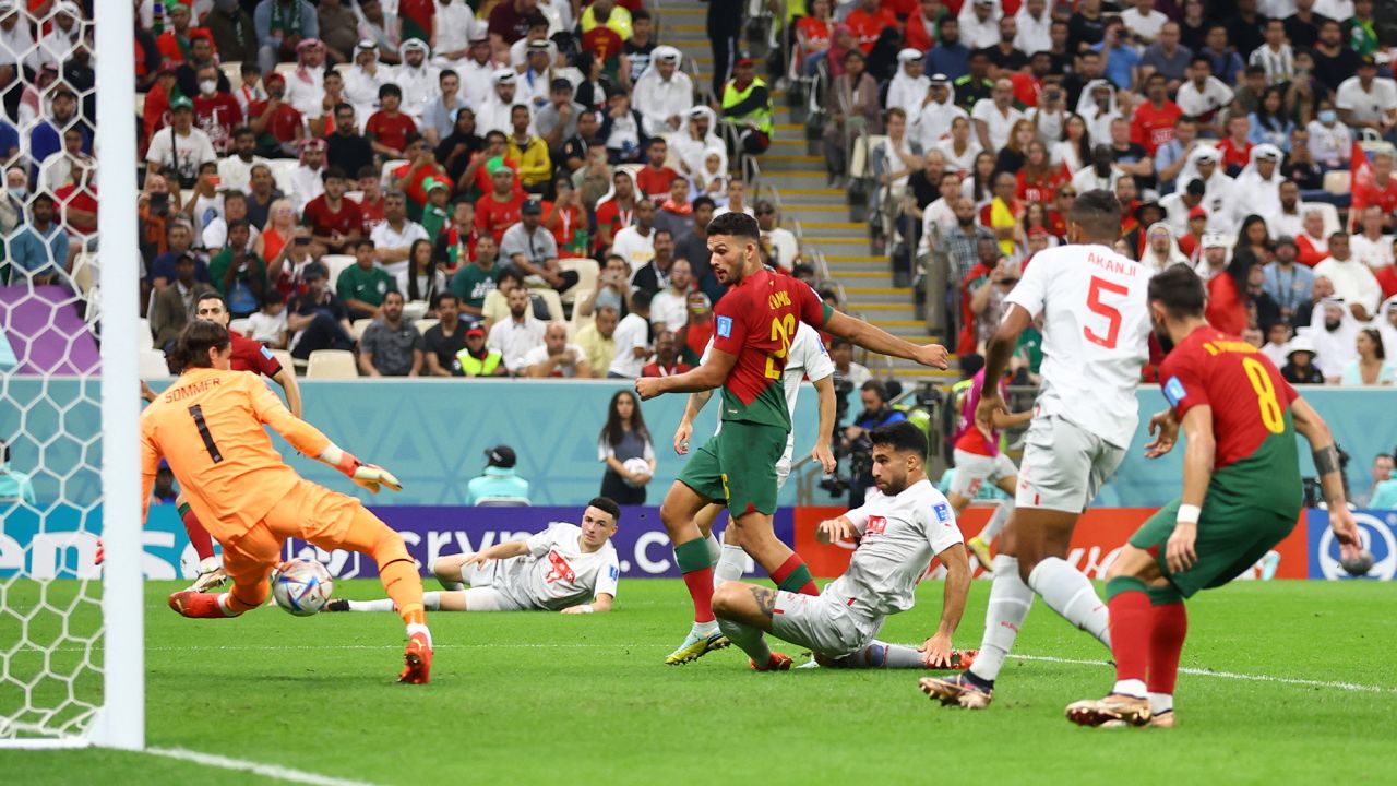 Ramos against Switzerland. 