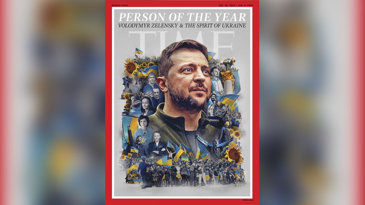 Zelensky has been named Time person of the year, along with "the spirit of Ukraine."