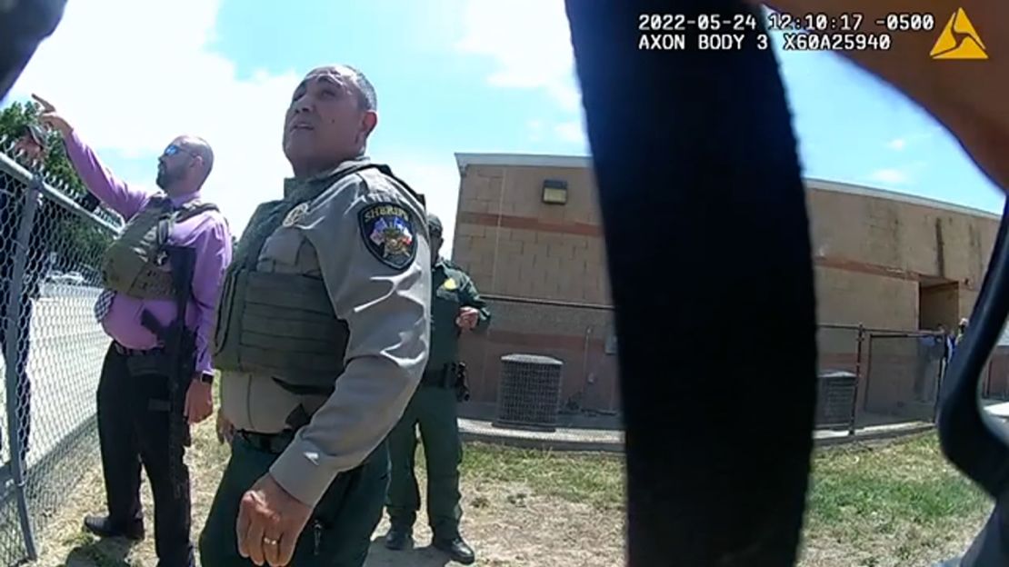 Uvalde Sheriff Ruben Nolasco is seen on body camera footage on May 24, 2022.