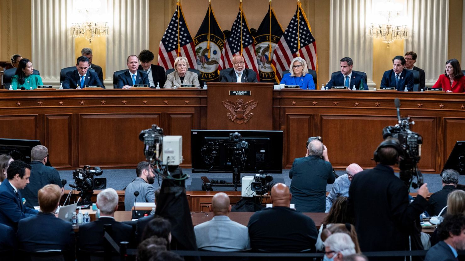 Chairperson U.S. Representative Bennie Thompson (D-MS) speaks as the the U.S. House Select Committee to Investigate the January 6 Attack on the United States Capitol holds its first hearing, on Capitol Hill in Washington, U.S., June 9, 2022. 