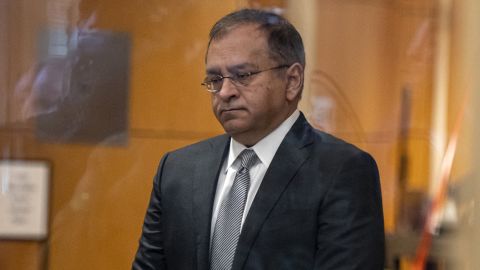 Sunny Balwani, former president of Theranos Inc., arrives at federal court in San Jose, California, US, on Wednesday, Dec. 7, 2022.