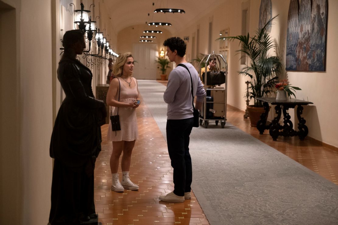 Haley Lu Richardson and Adam DiMarco in 'The White Lotus' Season 2. 