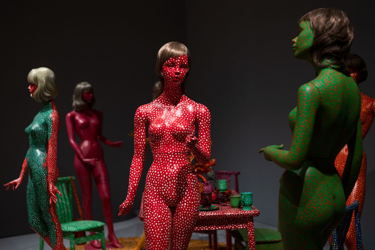 "Self-Obliteration" is part of the M+ collection. Scroll through to see more works on show at the new retrospective "Yayoi Kusama: 1945 to Now." 