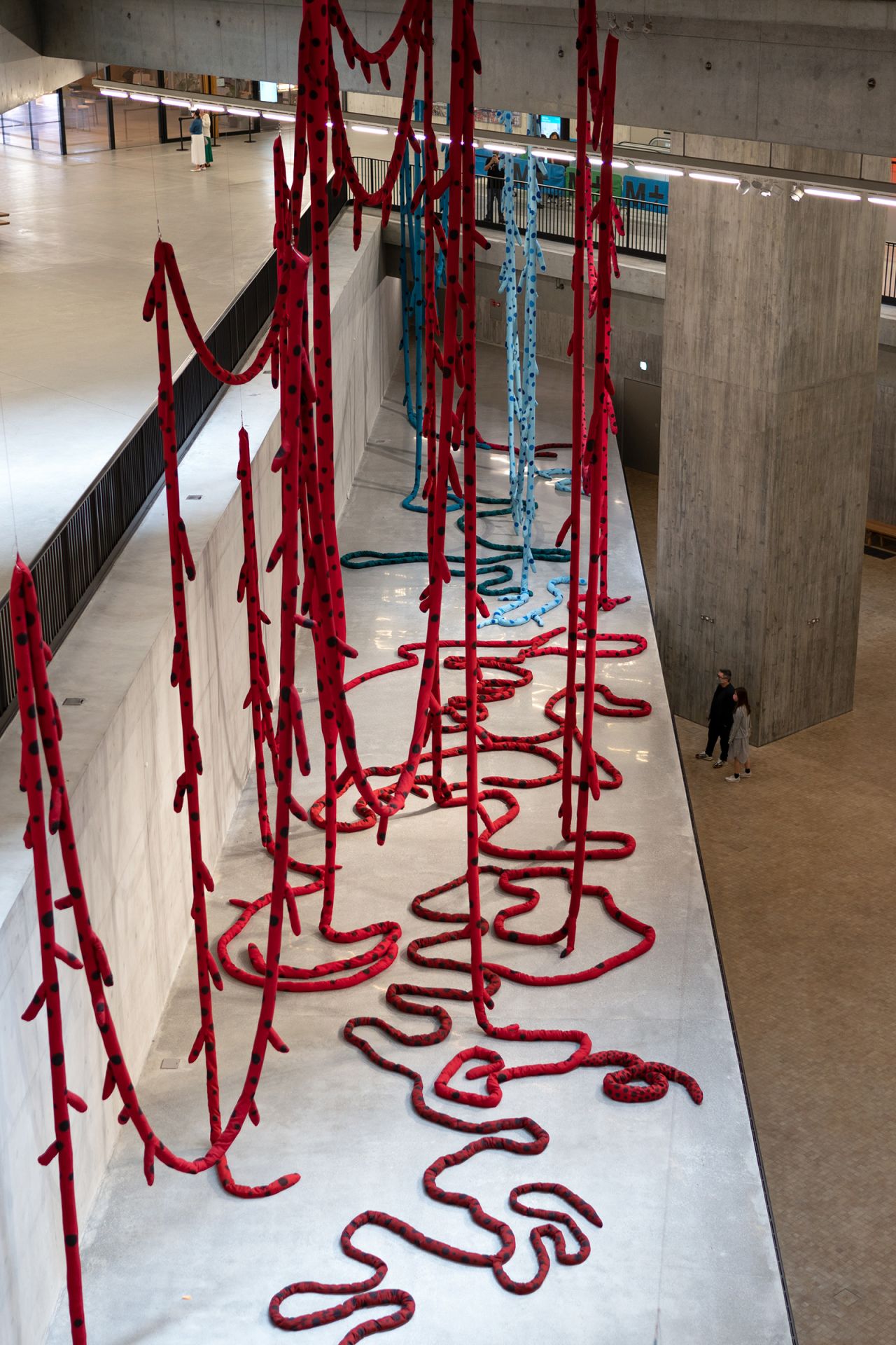 "Death of Nerves" can been seen from multiple levels of the museum.