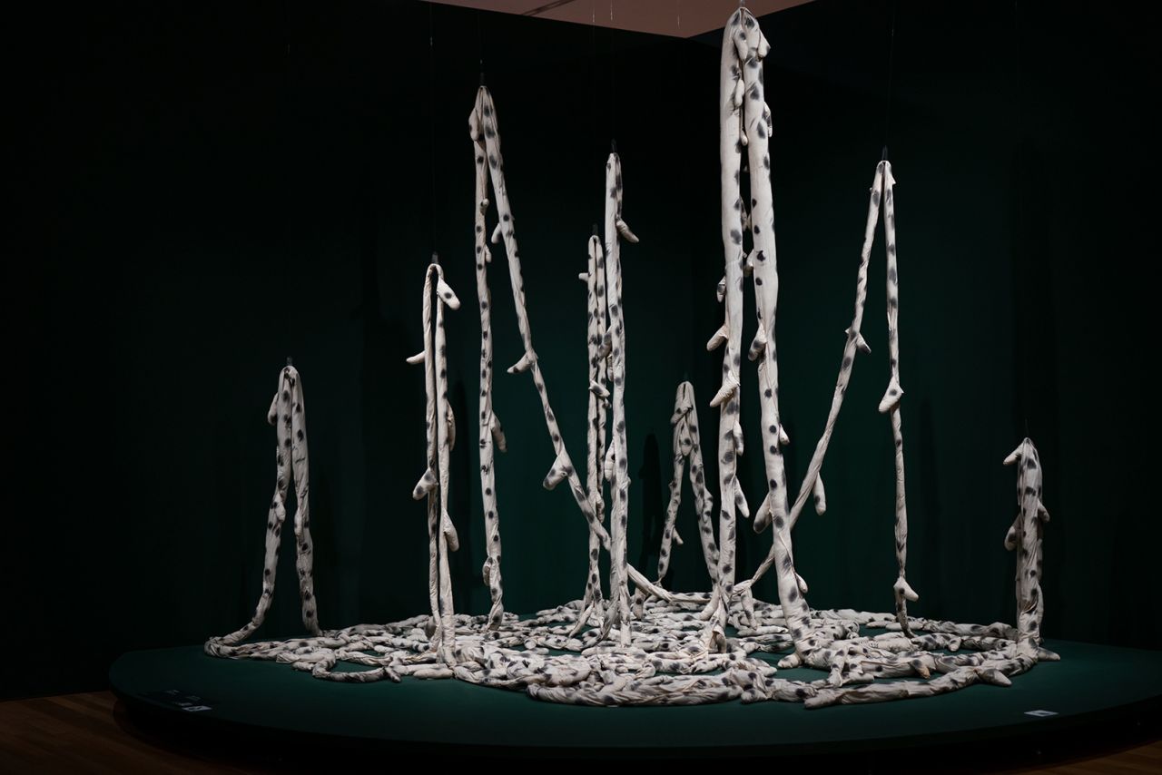 While lesser known, the exhibition's curators consider "Death of a Nerve" to be a key piece. It was made in 1976, the year before she voluntarily checked herself into a psychiatric hospital.