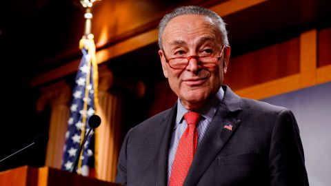 Senate Majority Leader Chuck Schumer speaks at a news conference on the Senate Democrats expanded majority for the next 118th Congress at the U.S. Capitol Building on December 07, 2022.